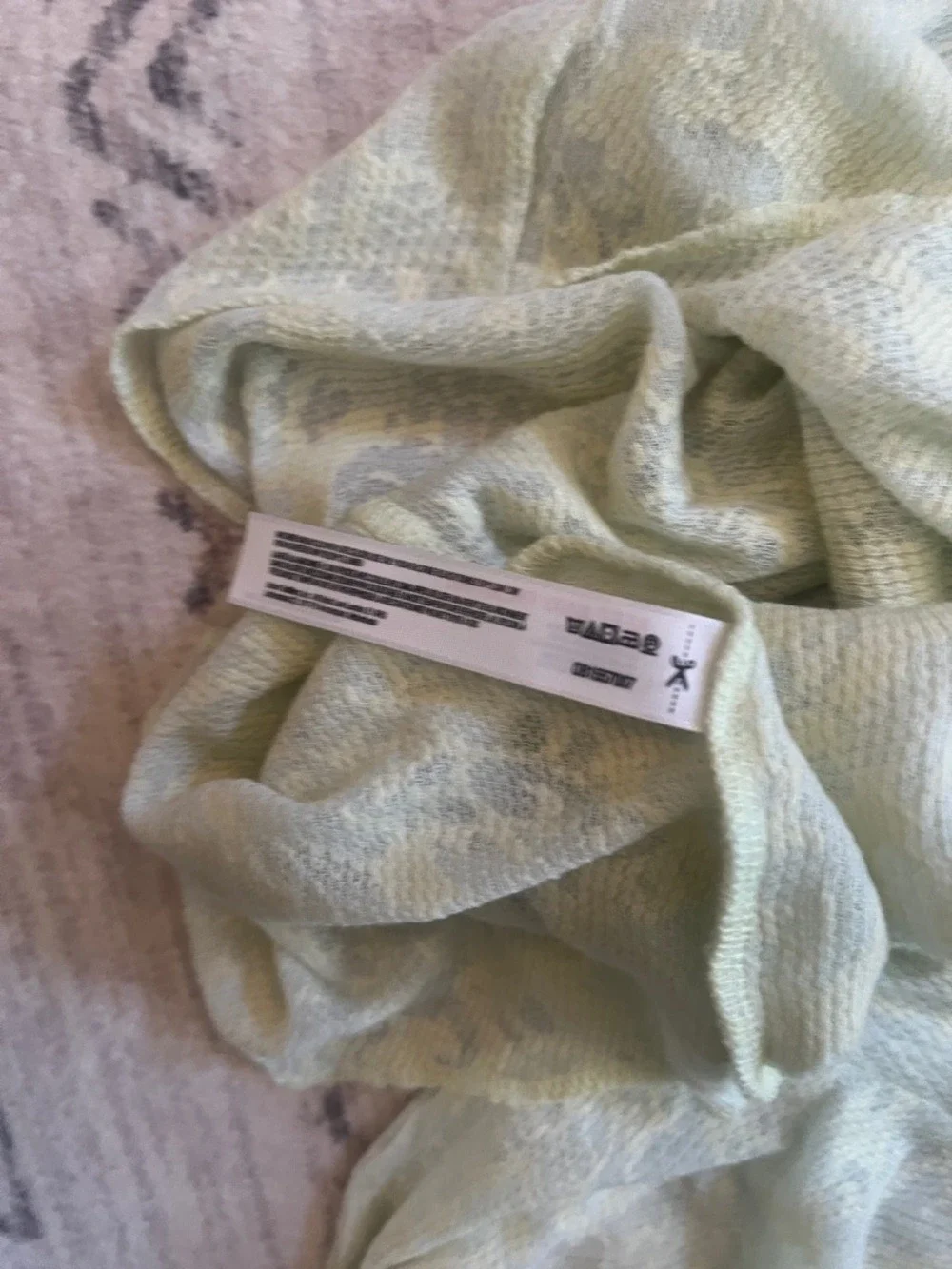 Free People Pale Yellow Lace Turtleneck Top